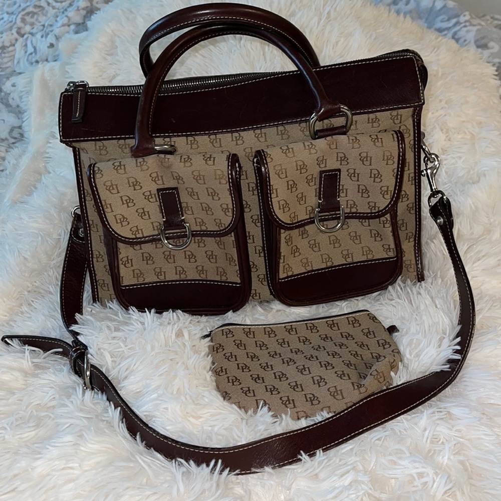 Signature Dooney & Bourke Brown and Tan Bag